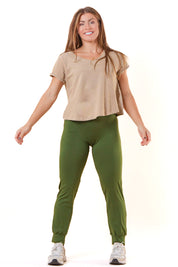 Beige T-Shirt Tove Linen Savanah Tan