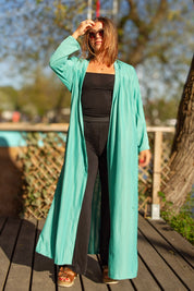 Blue Kimono Victoria Petrol