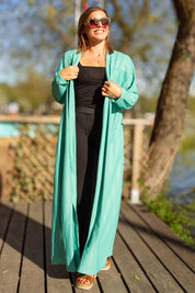 Blue Kimono Victoria Petrol