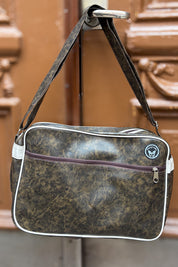 Brun Melerad Hangmatta Vintage Väska Marble Brown