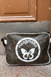 Brun Melerad Hangmatta Vintage Väska Marble Brown