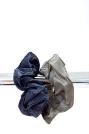 Blå & Grå Scrunchie Tofs Blue & Grey