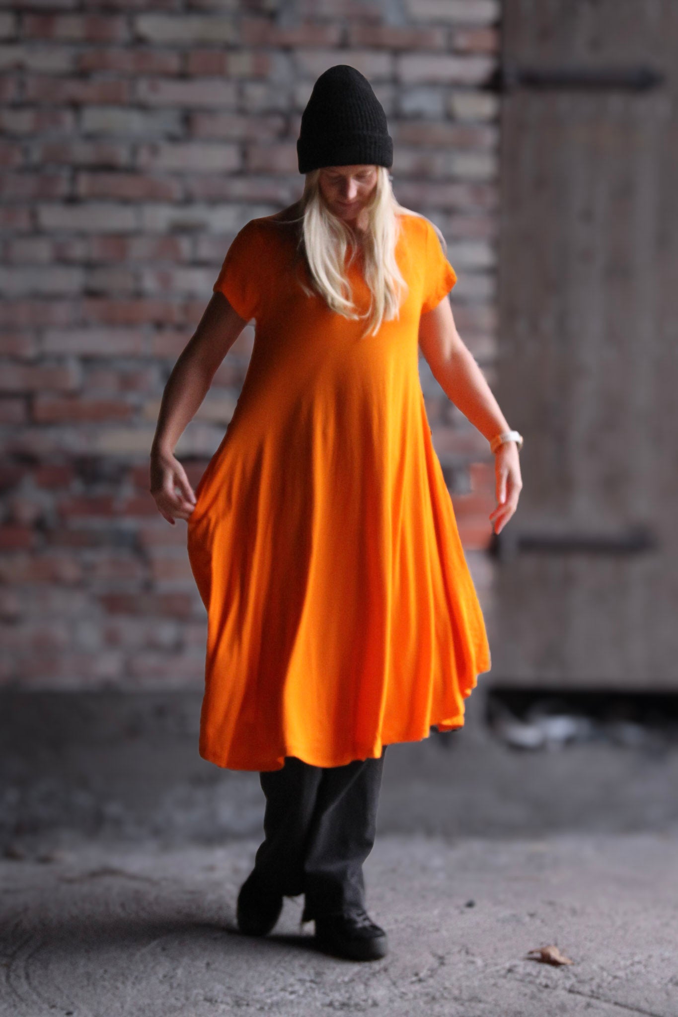 Orange Klänning Ballerina Original Orange