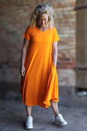 Orange Klänning Ballerina Original Orange