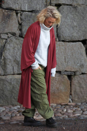 Roter Kimono Kastanienbraun