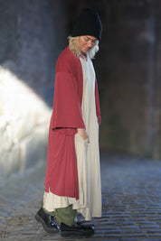 Roter Kimono Kastanienbraun