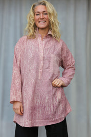 Rosa/Lila Skjorta Dhalis Crinkle Pink/Purple