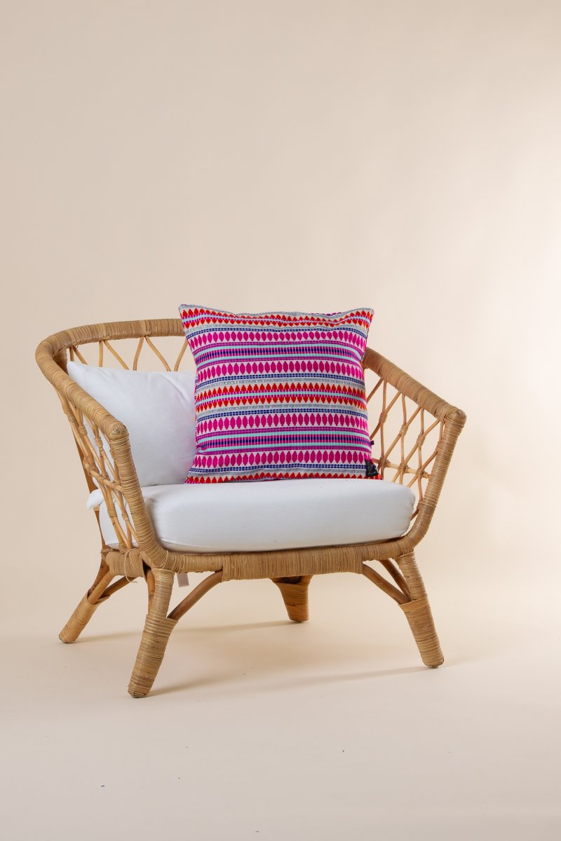 Rosa & Orange Mönstrat Kuddfodral Älvadalen Pink & Orange Print