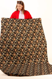 Schwarze Blumendecke Älvadalen Schwarzer Blumendruck