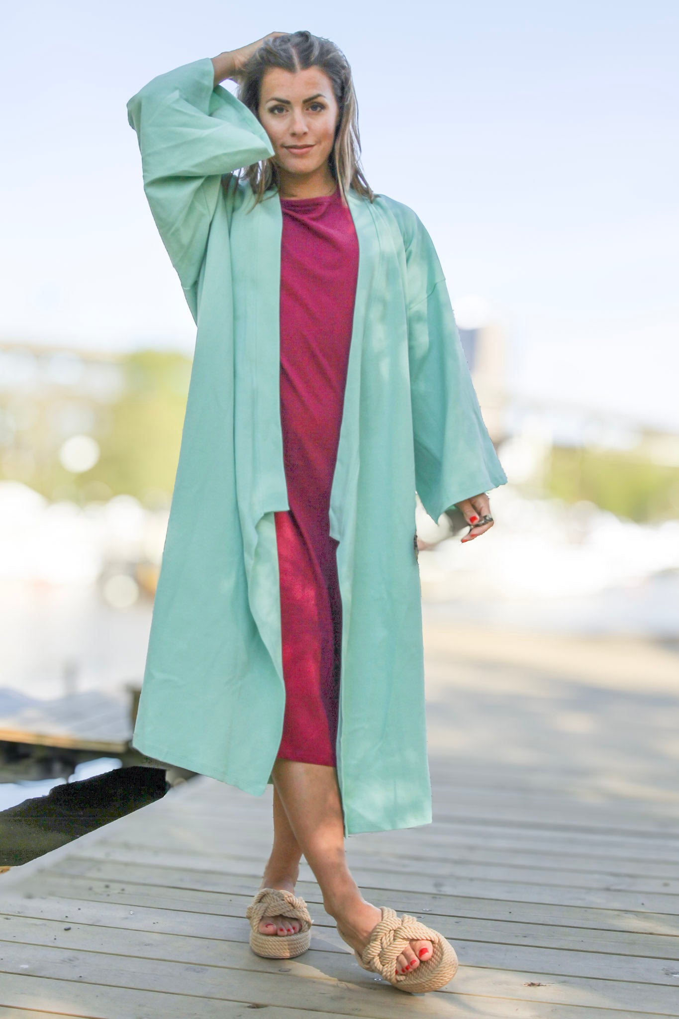 Turquoise Kimono Summerdays Happy Turquoise