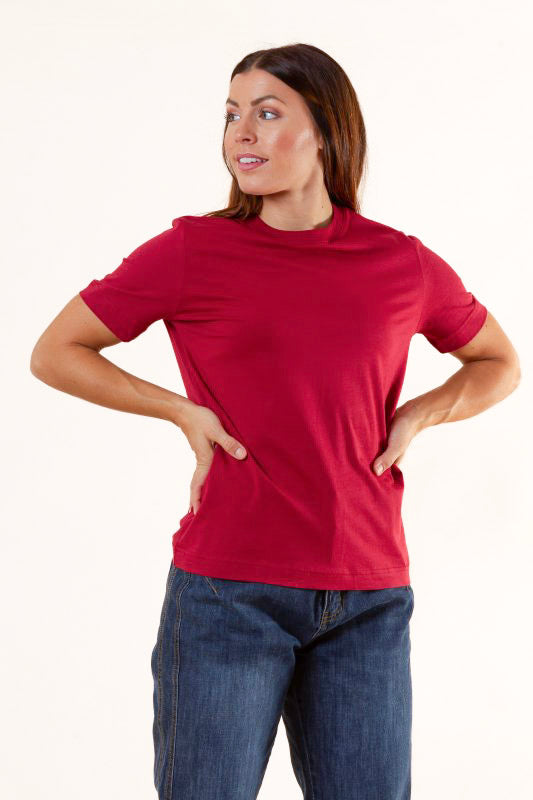 Burgunder T-Shirt Kastanienbraun