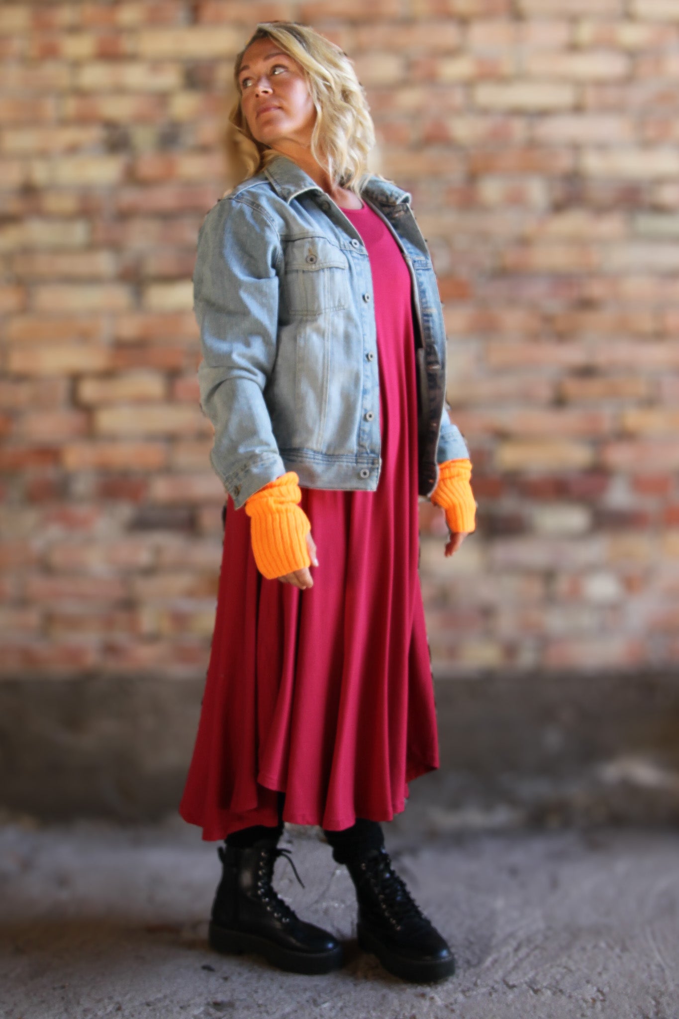 Vinröd Klänning Ballerina Original Wine Red