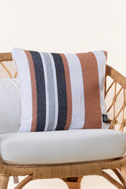 White/Brown Striped Cushion Cover 50x50 White/Brown