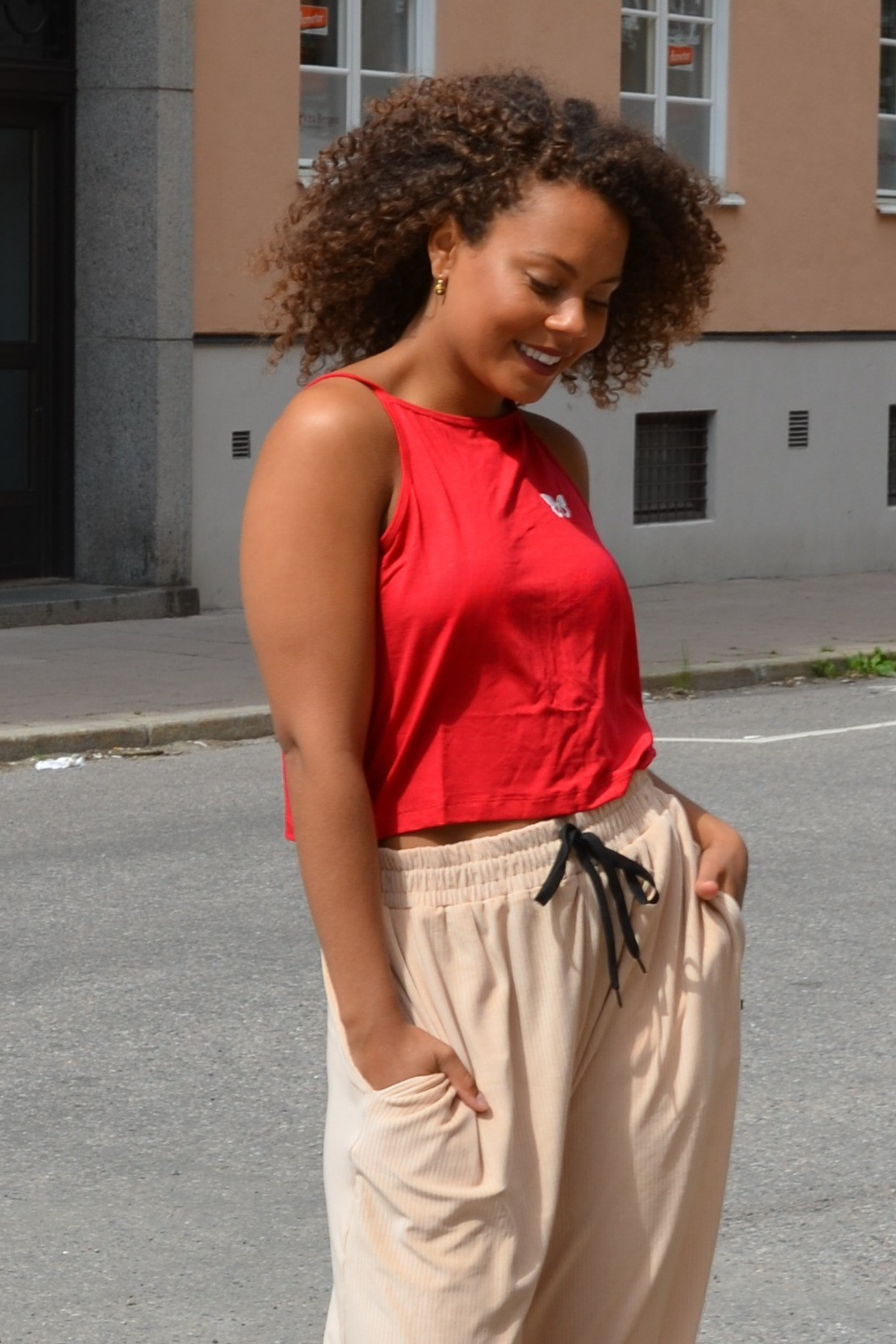 Rotes Top Crop Top Rot