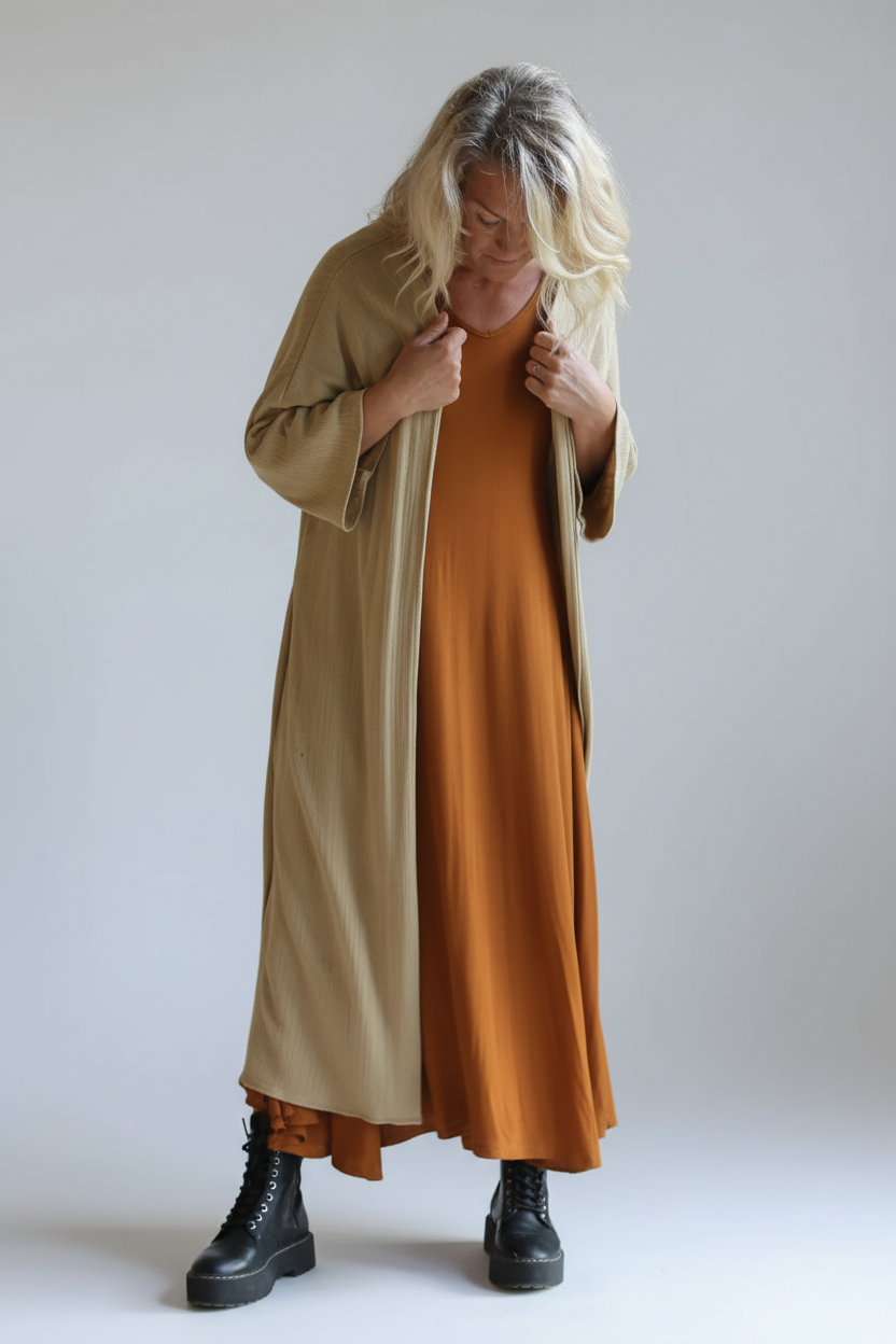 Beige Kimono Nyckelviken Kremet Beige