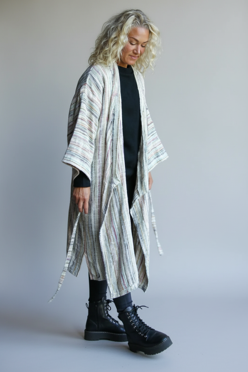 Randig Kimono Aderna Light Stripe