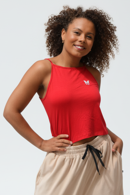 Rotes Top Crop Top Rot