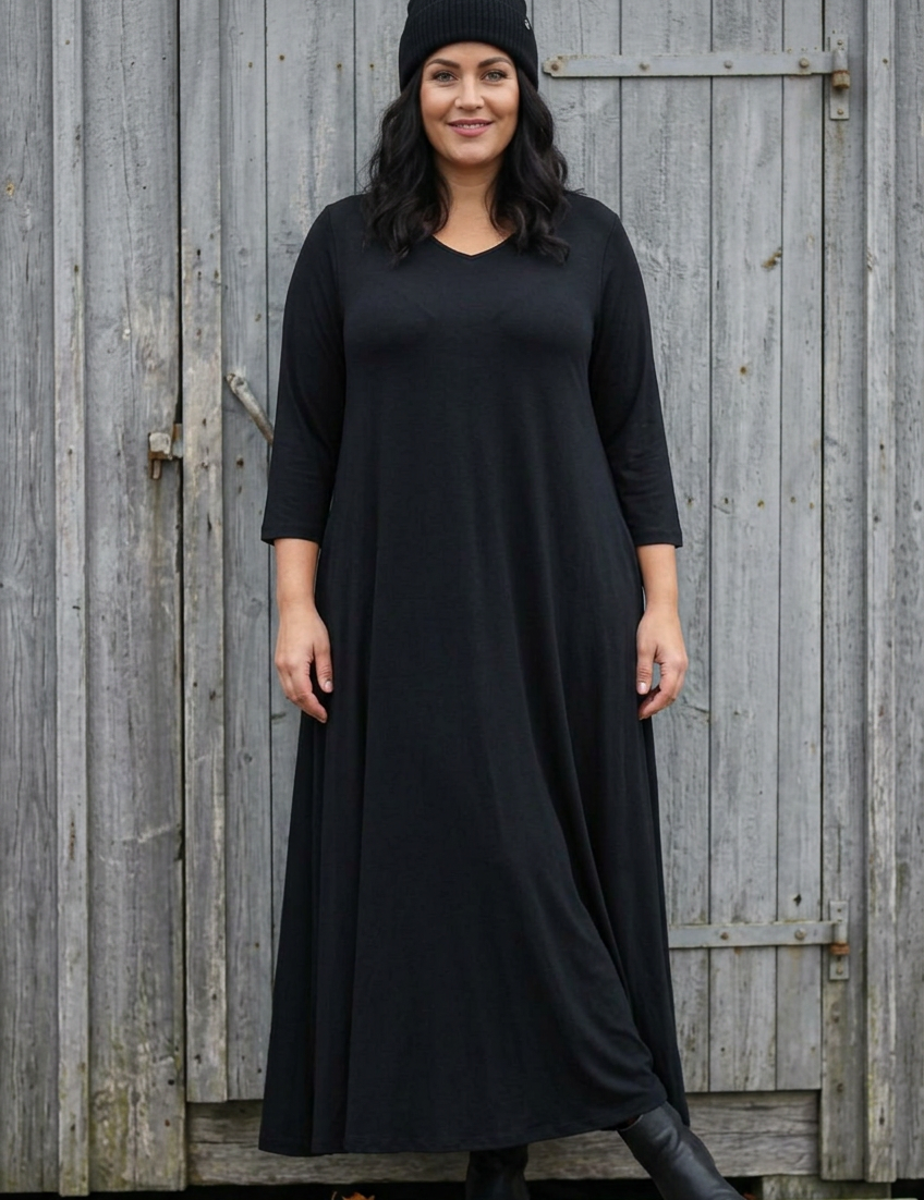 Svart Melody Maxi i viskos