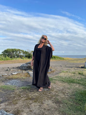 Sort Kaftan Kjole Olinda Sort
