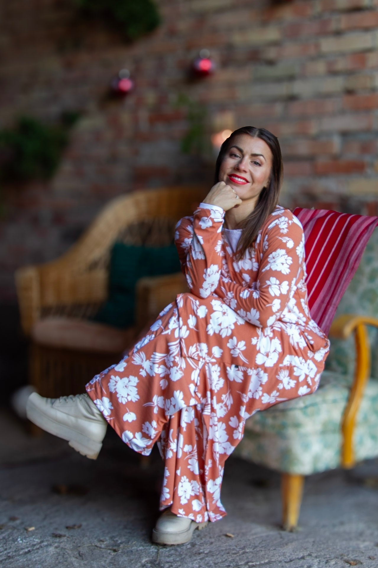 Pink Floral Dress Riviera Peach