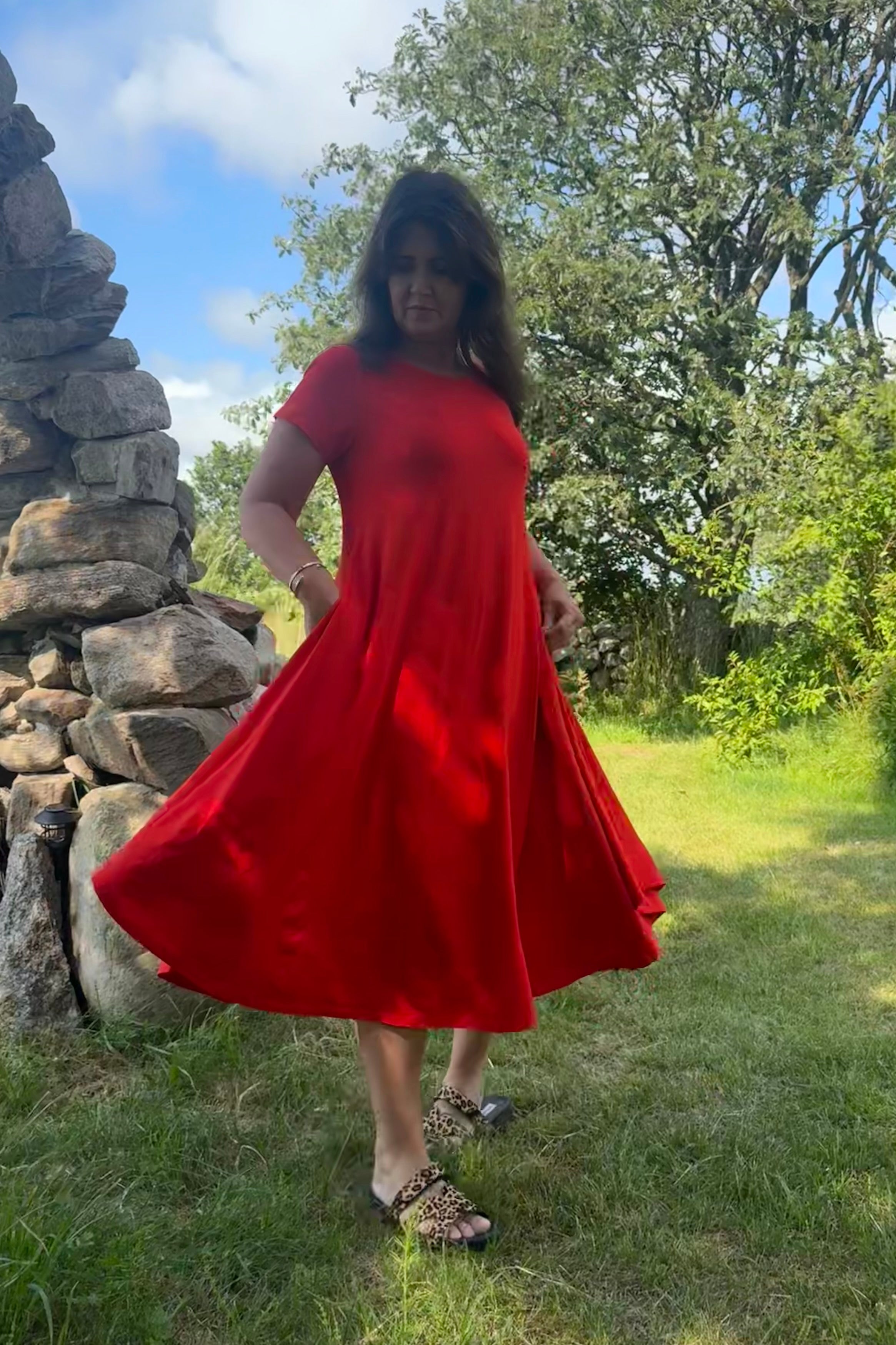 Röd Klänning Ballerina Original Red No 12