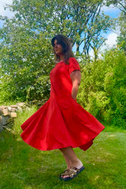 Röd Klänning Ballerina Original Red No 12