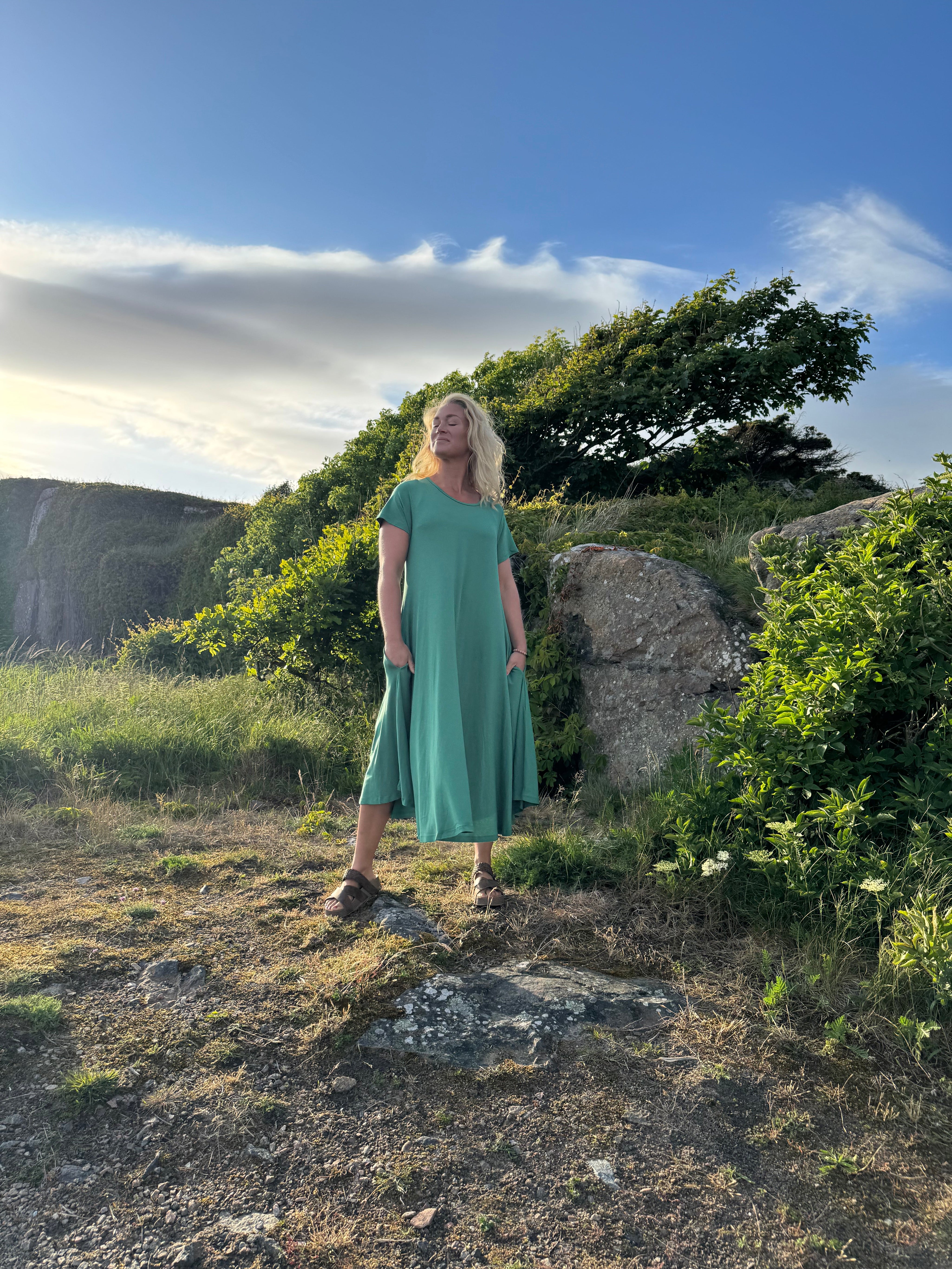 Bladgrøn Kjole Ballerina Original Foliage Green