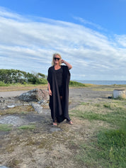 Sort Kaftan Kjole Olinda Sort