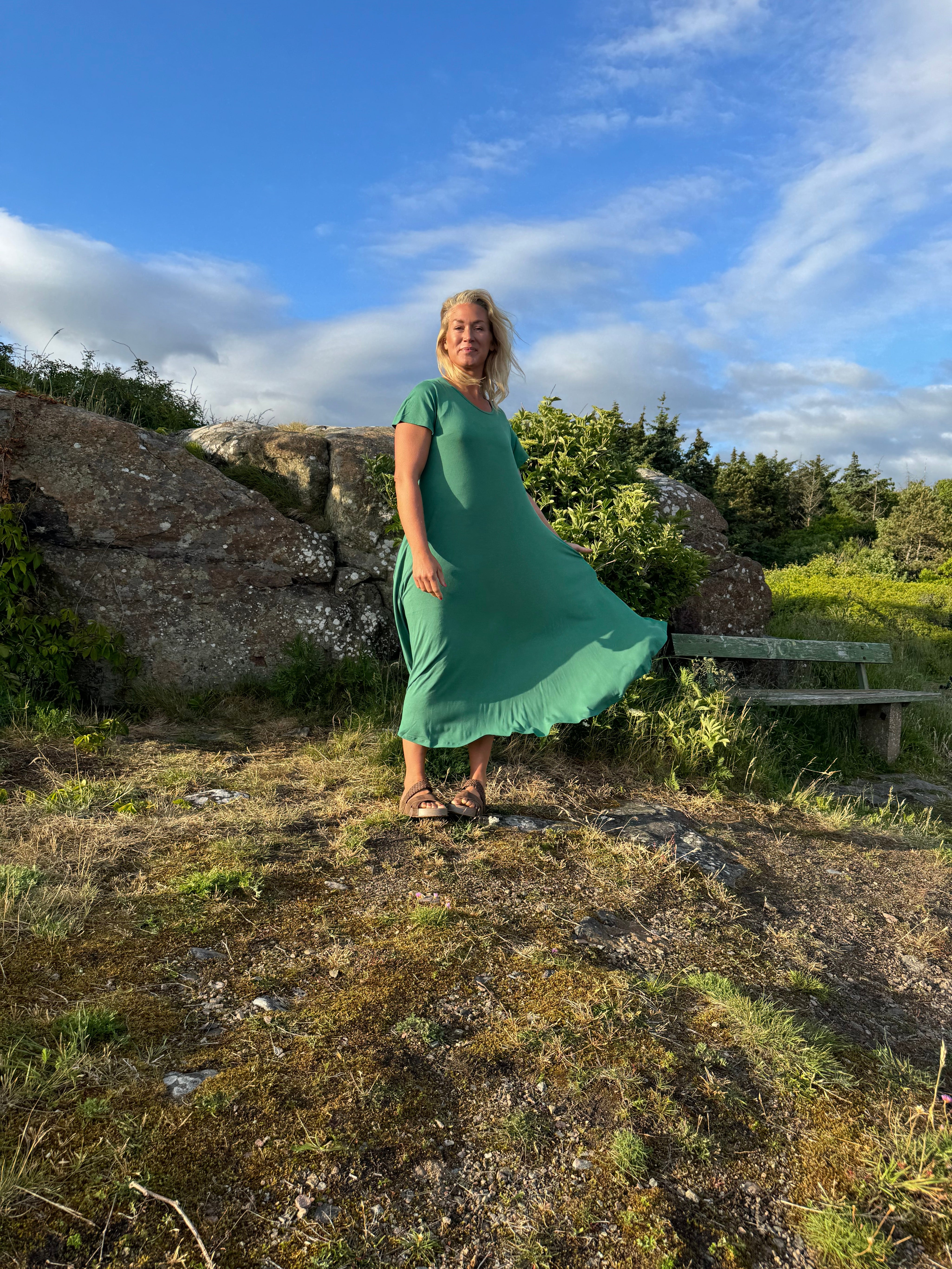 Bladgrøn Kjole Ballerina Original Foliage Green