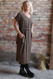 Brun Klänning Roxy Dark Choco