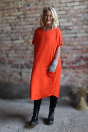 Orange Klänning Sarah Orange