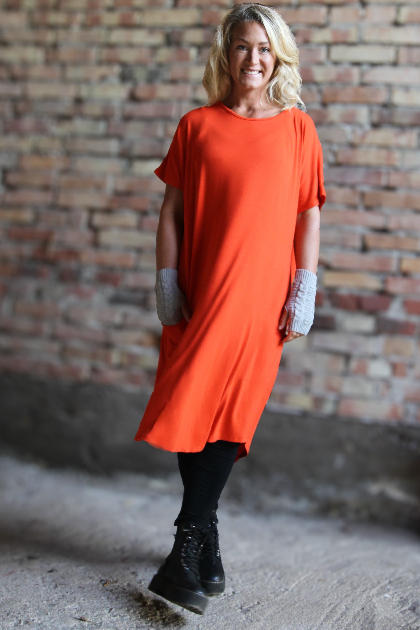 Orange Klänning Sarah Orange