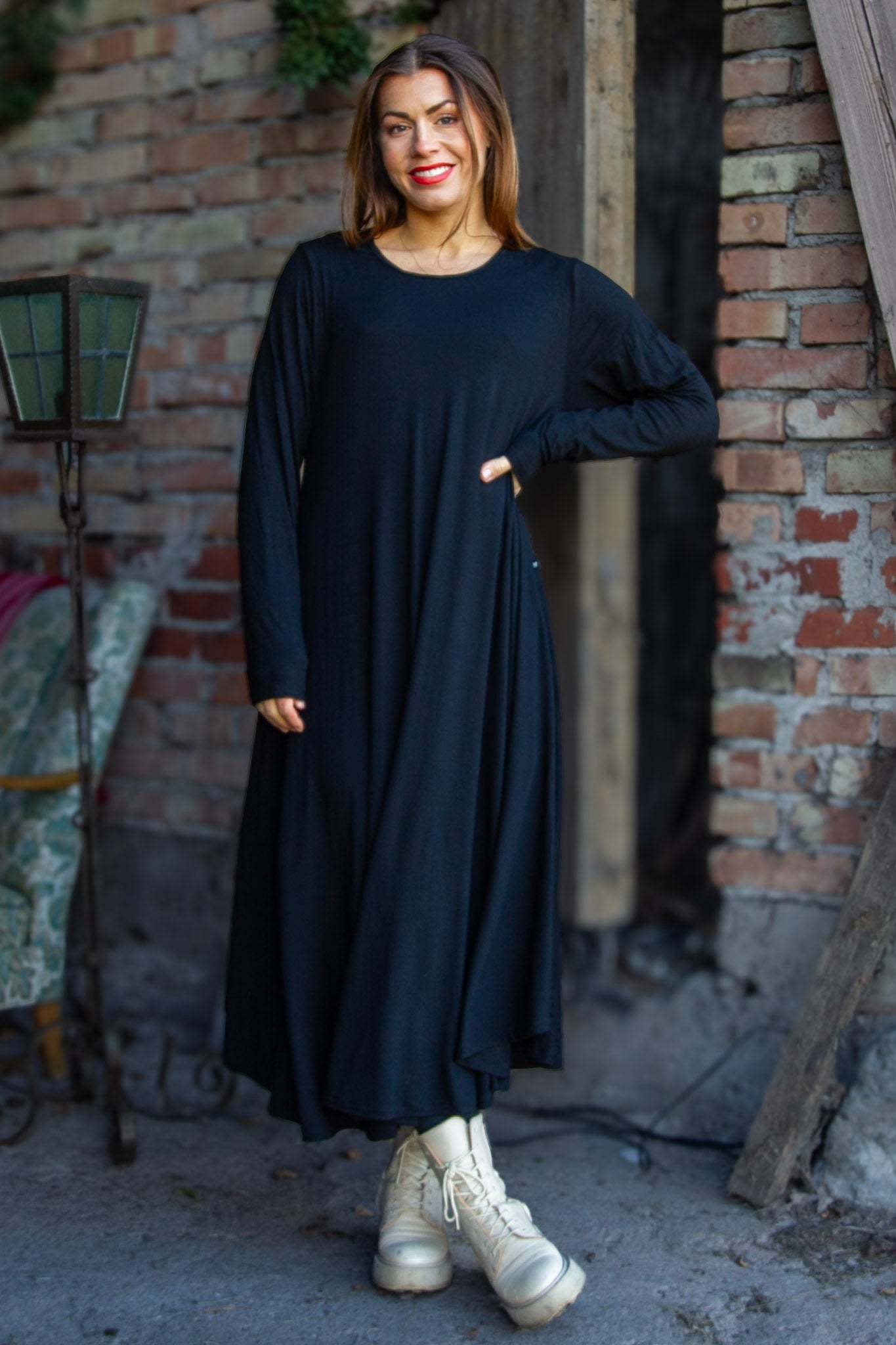 Musta mekko Ballerina pitkähihainen musta