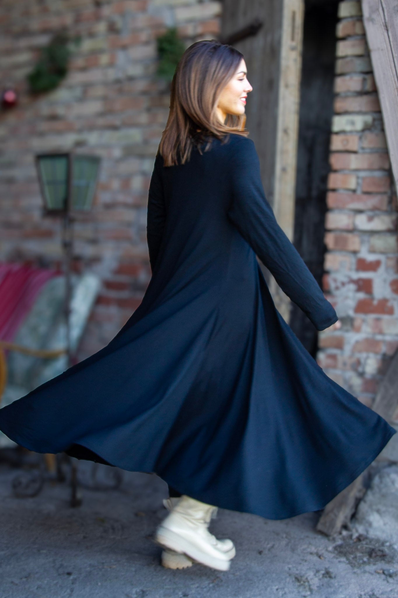 Musta mekko Ballerina pitkähihainen musta