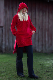 Rotes Hoodiekleid Scarlet Smile Rot