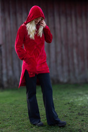 Rotes Hoodiekleid Scarlet Smile Rot