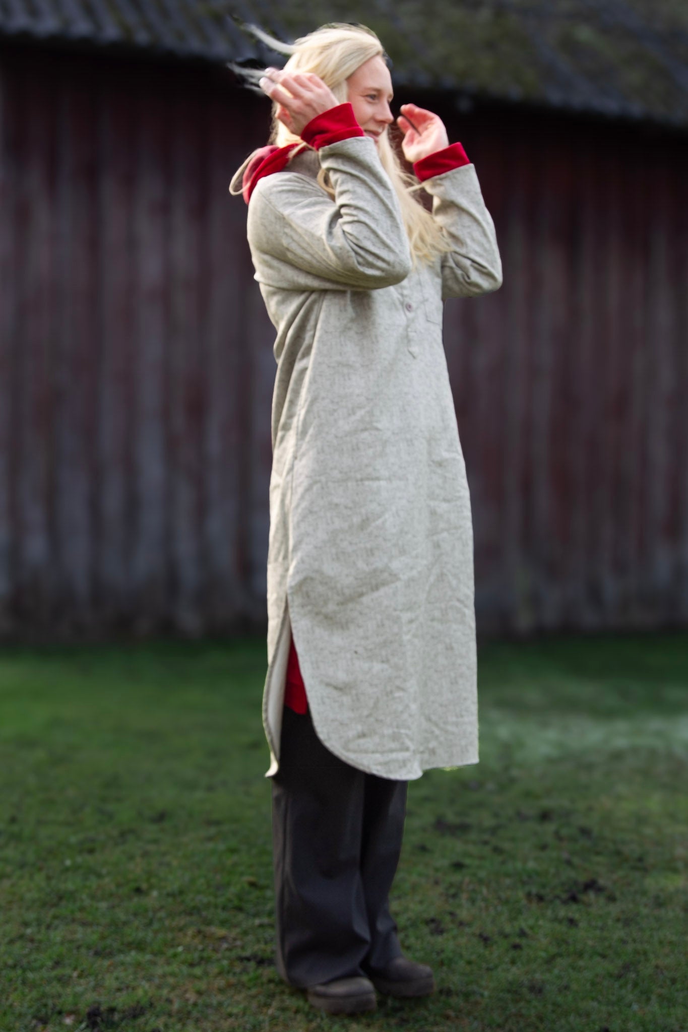 Ljusgrå Jeansskjorta Daly Light Grey