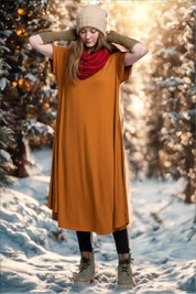 Rostfärgad Klänning Ballerina Original Rust