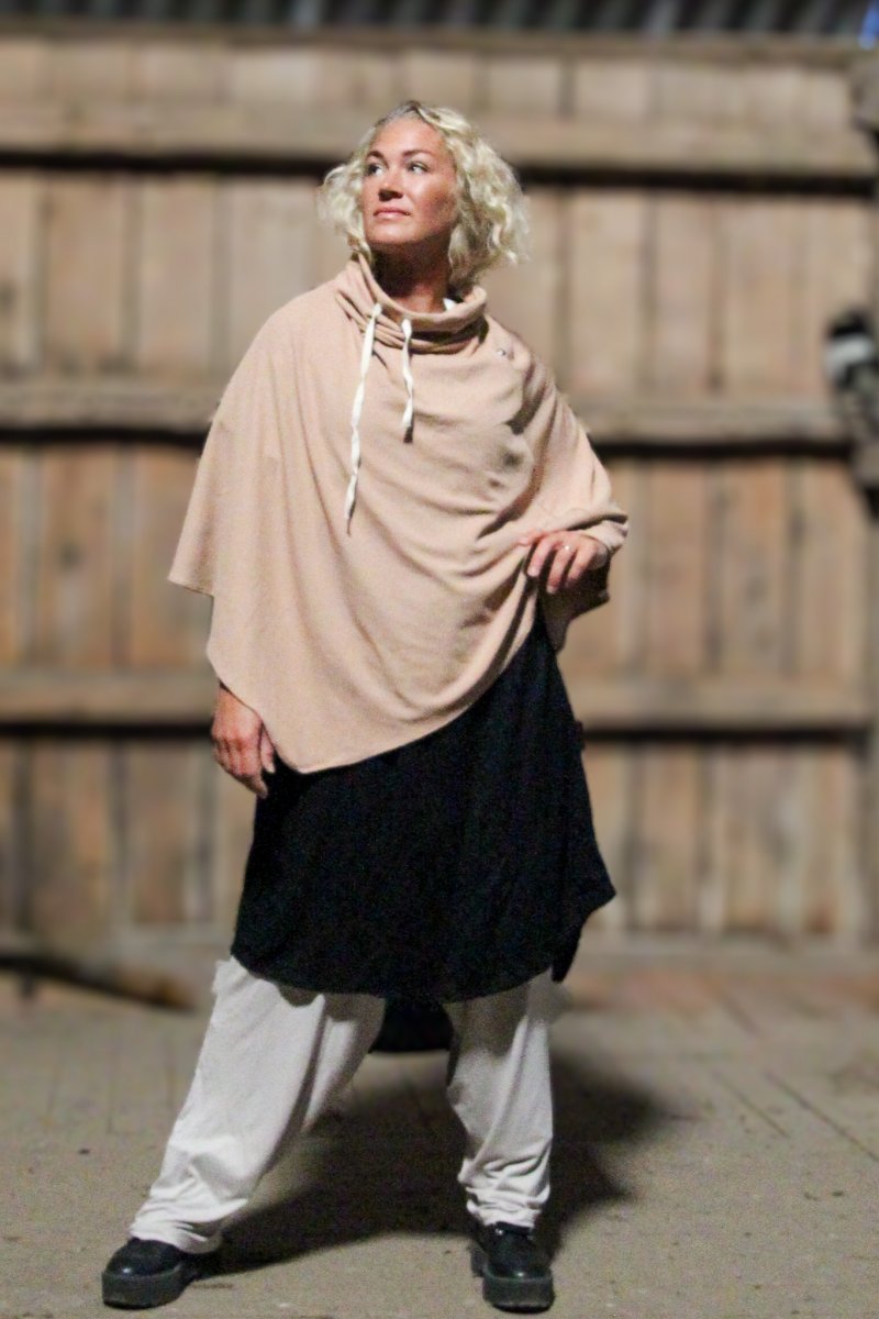Beige Cape Windswept Beige