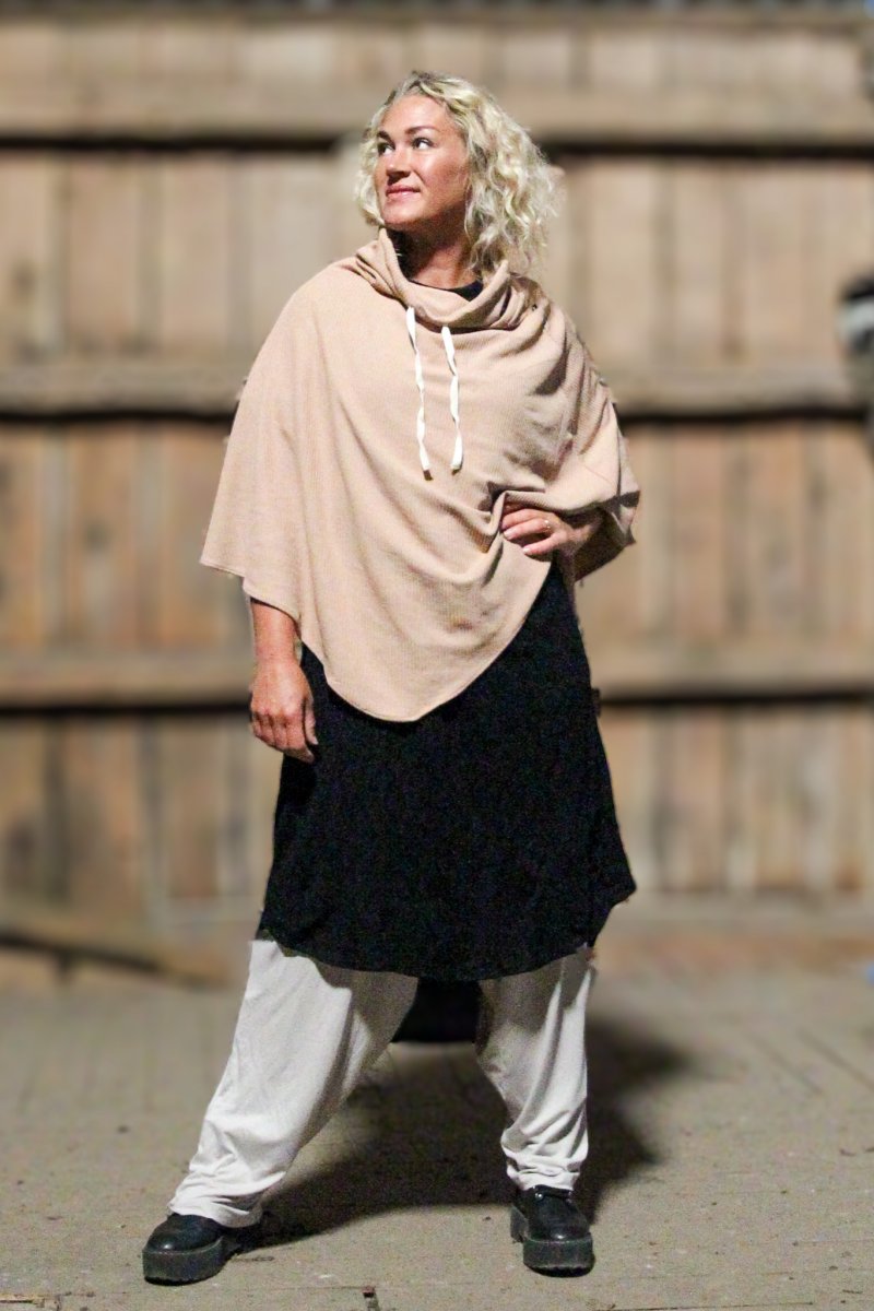 Beige Cape Windswept Beige