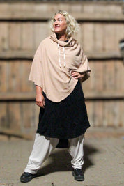 Beige Cape Windswept Beige
