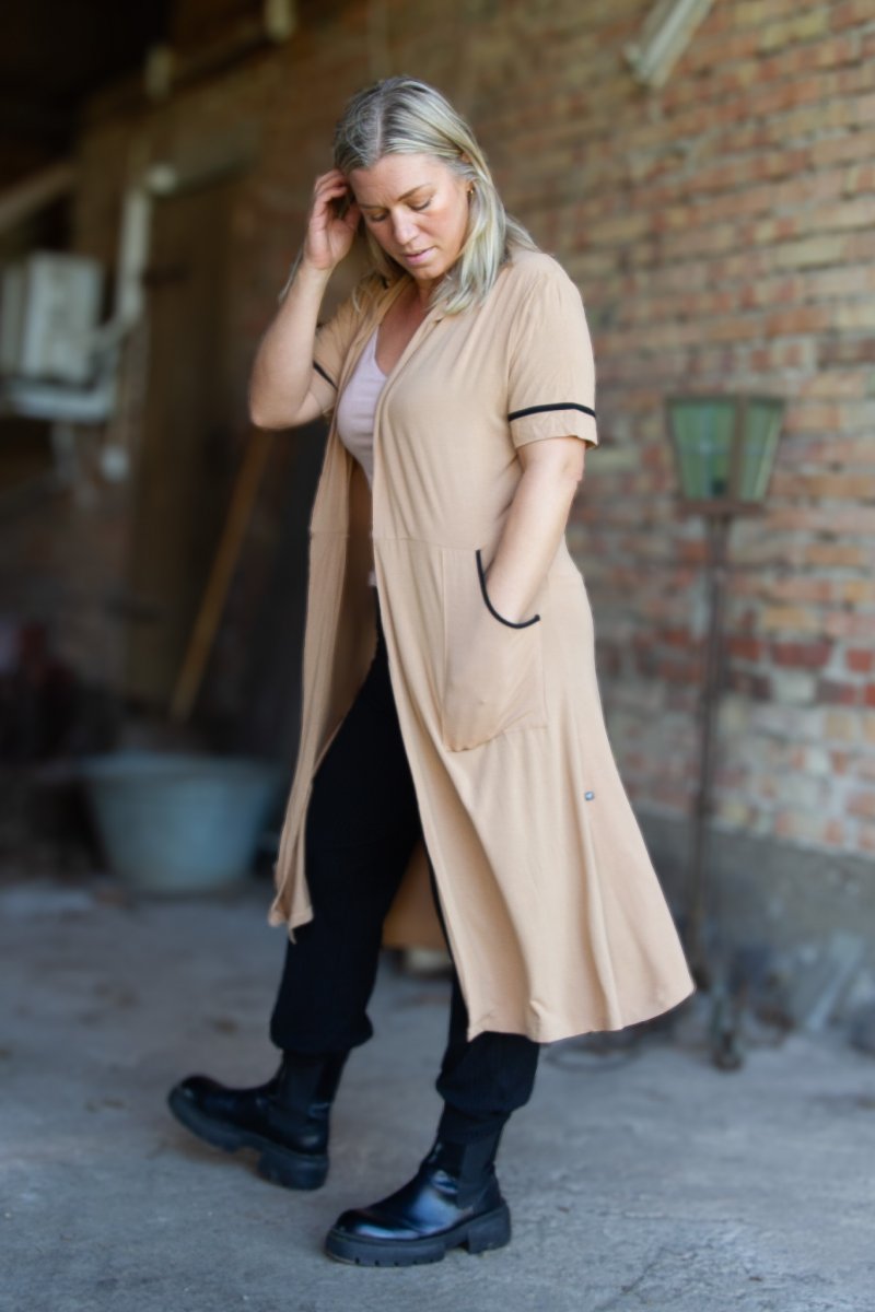Beige Wrap Dress Ester Cathay Spice