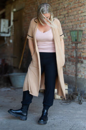 Beige Wrap Dress Ester Cathay Spice