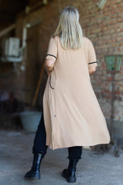 Beige Wrap Dress Ester Cathay Spice