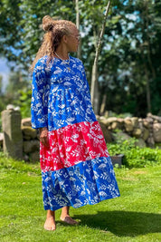 Blaues Blumenkleid Molni Blaues Top