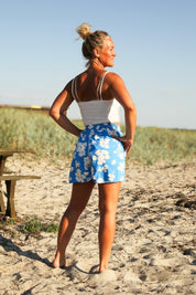Blå blomstershorts Ronja Himmelblå