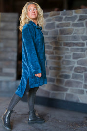 Blå Hættetrøje Kjole Lang Heron Blå