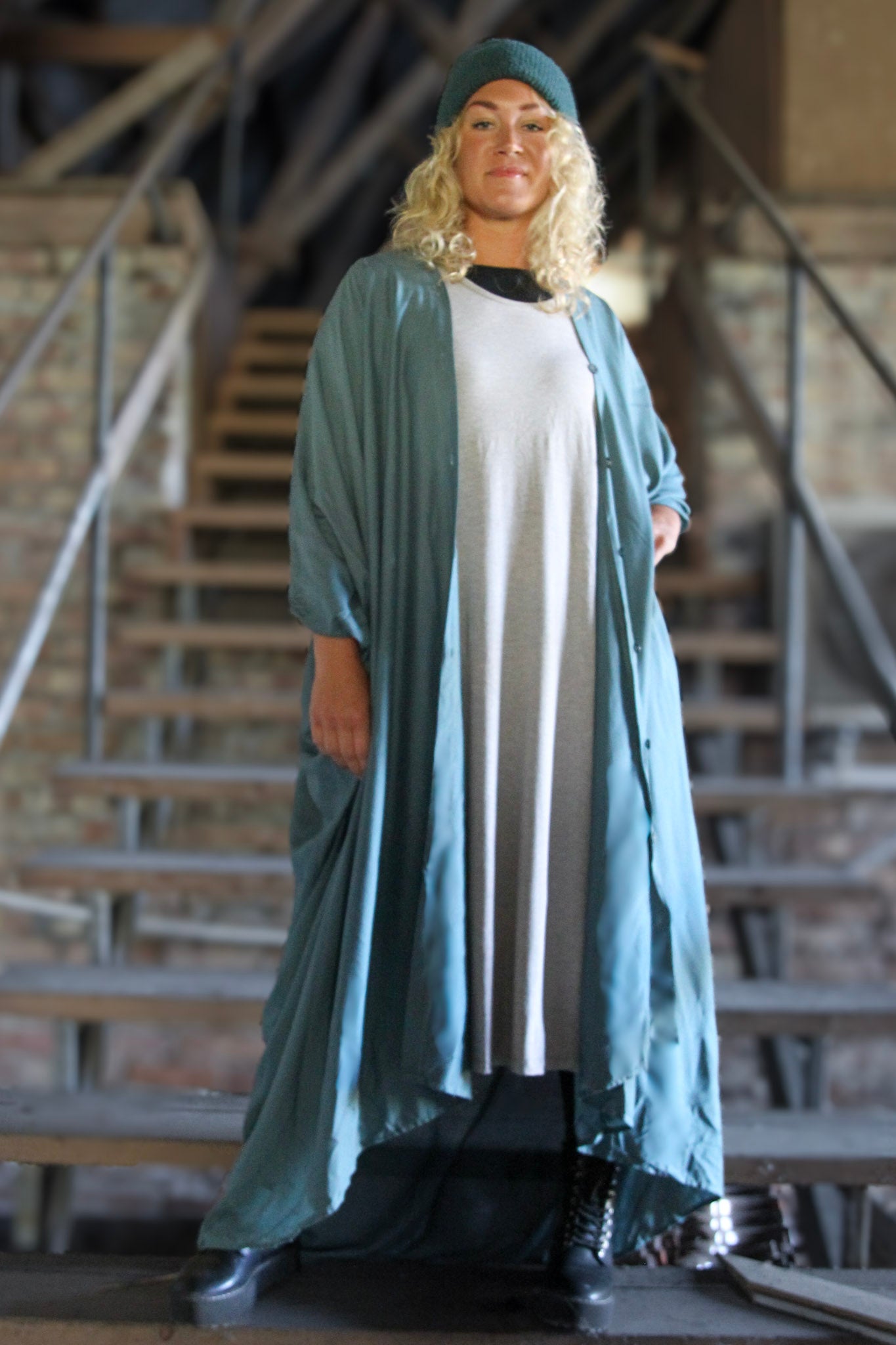 Blue Kaftan Dress Olinda Ocean Blue