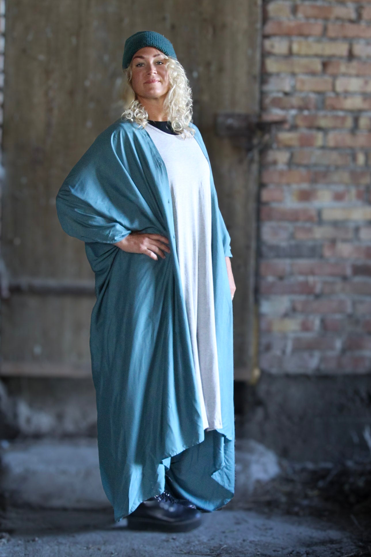 Blue Kaftan Dress Olinda Ocean Blue