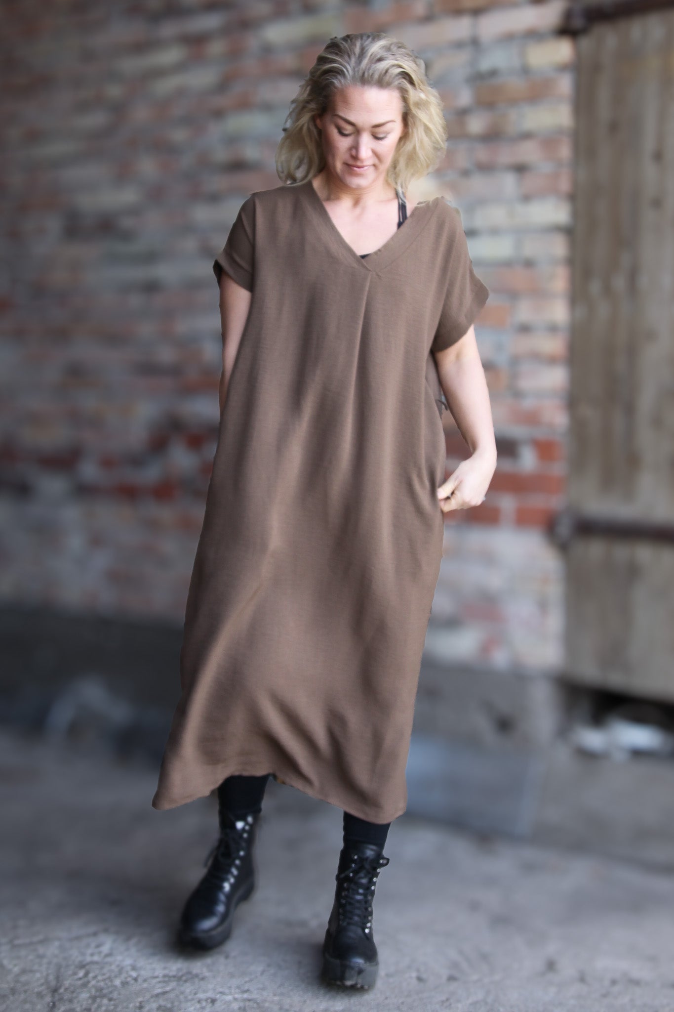 Brun Klänning Roxy Dark Choco